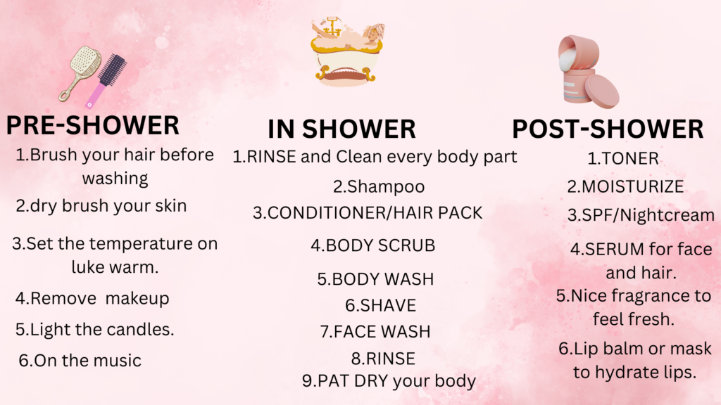 a little idea of summer shower routine