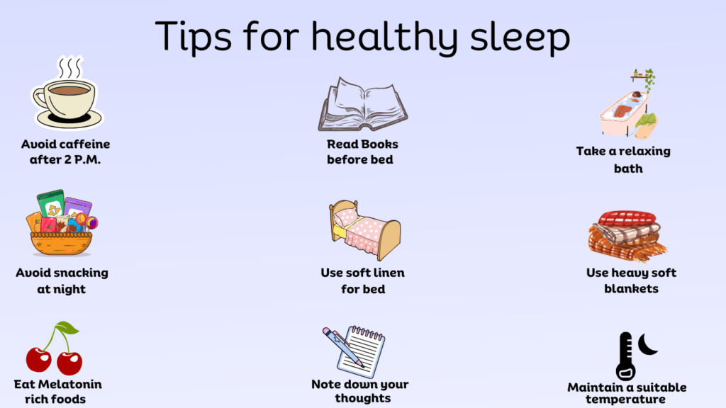 some amzing tips for the healthy peaceful sleep.